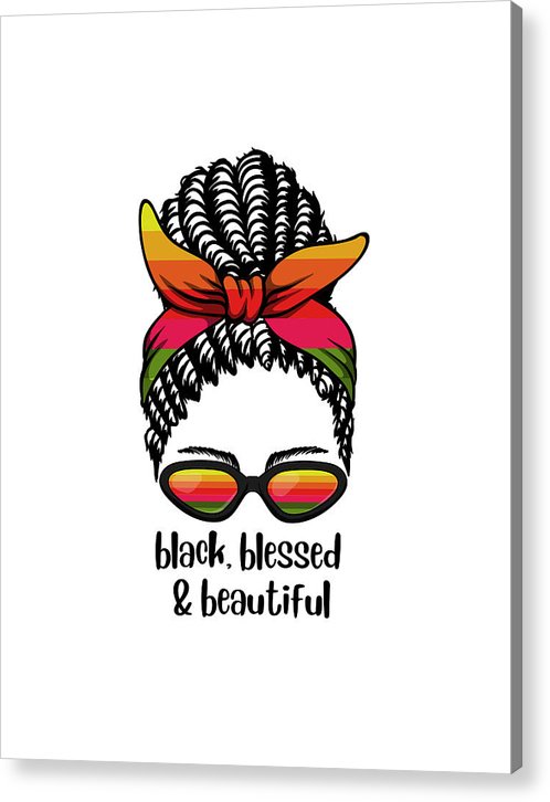 Black n Blessed - Acrylic Print